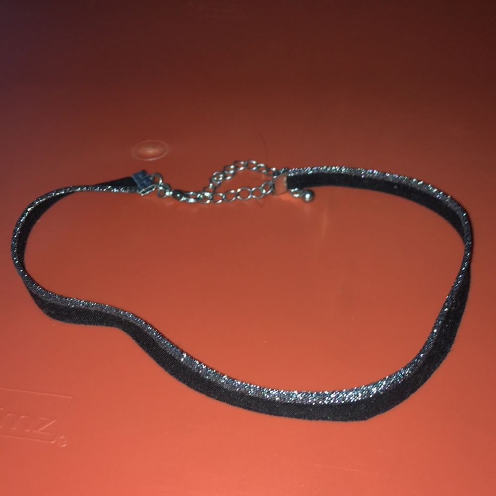 Black and silver sparkles choker from F21